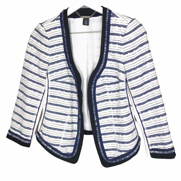 White House Black Market Jackets & Blazers - WHBM White House Black Market Striped Tweed Blazer